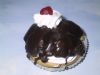 Pastry dough filled with fresh whipped cream and topped with chocolate!